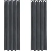vidaXL Rideaux occultants 2 pcs gris clair 140 x 260 cm velours