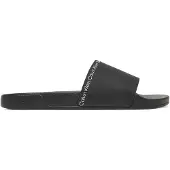Calvin Klein Mule 'Essential Repeat Logo Pool' noir / blanc