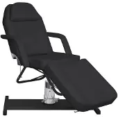 vidaXL Table de massage Noir 180x62x(87-112) cm
