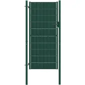 vidaXL Portail De Clôture Pvc Et Acier 100x164 Cm Vert