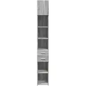 vidaXL Armoire haute étroite Gris Sonoma 30x42,5x225 cm Matériau dérivé du bois