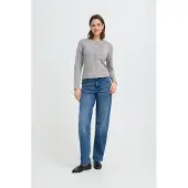 Ichi Cardigan 'IHLULS' gris chiné