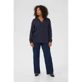 KAFFE CURVE Chemisier 'KCSida' bleu marine