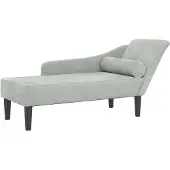 vidaXL Chaise longue avec coussin velours gris clair