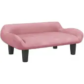 vidaXL Lit pour chien rose 70x40x24 cm velours