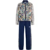 Adidas Originals Survêtement 'SST LOOSE CROPPED TRACK SUIT' bleu marine / bleu clair / jaune / blanc