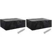 vidaXL Housses de salon de jardin 2 pcs 8 œillets 242x162x100 cm