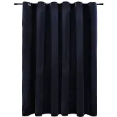 vidaXL Rideau occultant avec anneaux en métal Velours Noir 290x245 cm