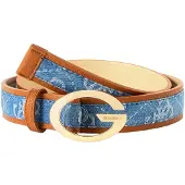 GUESS Ceinture 'CAMDEN' bleu denim / marron