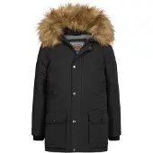 Lonsdale Veste d'hiver pour garçon avec capuche KESWICK Black 152