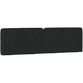 vidaXL Coussin de tête de lit noir 180 cm velours