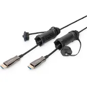 Digitus AK-330130-300-S Câble hybride fibre optique HDMI - AOC, blindé, 30 m