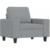 vidaXL Fauteuil gris clair 60 cm Tissu