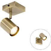 QAZQA Spot encastré moderne bronze orientable carré - Jeana
