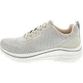 Marco Tozzi Chaussures de sport pour femmes , chaussures à lacets, style décontracté, couleur beige