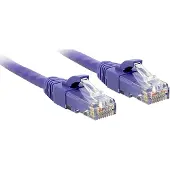 Lindy - Cordon de raccordement - RJ-45 (M) pour RJ-45 (M) - 3 m - UTP - CAT 6 - moulé sans crochet bloqué - violet