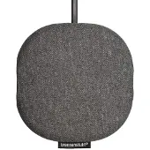 Nedis Station de recharge Estilo avec surface textile (prise de meuble avec 1x prise Euro et 2x chargeur USB, y compris Velcro)