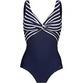 LASCANA Maillot de bain bleu marine / blanc