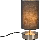 QAZQA Lampe de table moderne grise avec base en acier - Milo 2