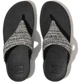 FitFlop Tongs FitFlop Women Lulu Shimmerweave Toe-Post Black Mix-Taille 42