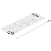 Bgs Serre-câbles en acier inoxydable 80780, 200 mm, 10 pièces