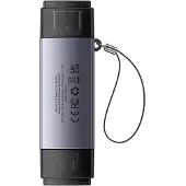 Baseus Série Lite (USB 3.0), Lecteur de carte mémoire, Gris