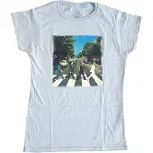Rock Off Abbey road ladies light blue vintage print/s/tee shirt