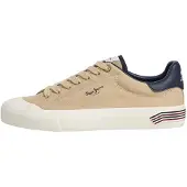Pepe Jeans Baskets basses 'Taylor Break' beige / crème / bleu foncé / rouge sang