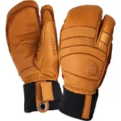 Hestra - Gants de ski 3 doigts en cuir - 3-fingers Fall Line Cork/Cork en Cuir - Taille 10 - Marron