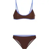 LASCANA Bikini bleu clair / brun foncé