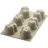 Silikomart Moule Silicone 6 Mini Gâteaux Rosso Ciliegia
