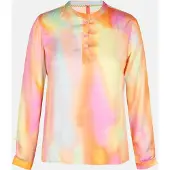 Salzhaut Chemisier 'Bloom' azur / vert clair / orange / rose clair