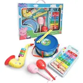 Reig Musicales Drum Saxophone And Maracas Set Xylophone Multicolore
