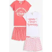 Bonprix Lot de 2 pyjashorts 100% coton