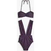 Bonprix Maillot 1 pièce avec haut de maillot bandeau (ens. 2 pces)