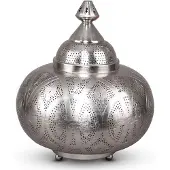 Safaary Lampe à poser orientale Chadia Nickel Gold Ø 33 x 40cm