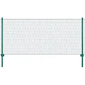 vidaXL Clôture grillagée avec poteaux acier 25 x 1 m Vert