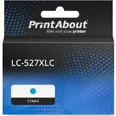 PrintAbout Cartouche compatible pour Brother LC-527XLC - Cyan - Grande capacité