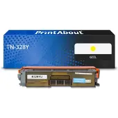 PrintAbout Toner compatible pour Brother TN-328Y - Jaune - Très grande capacité