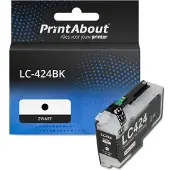PrintAbout Cartouche compatible pour Brother LC-424BK - Noir