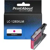 PrintAbout Cartouche compatible pour Brother LC-1280XLM - Magenta - Grande capacité
