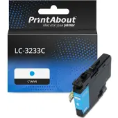 PrintAbout Cartouche compatible pour Brother LC-3233C - Cyan