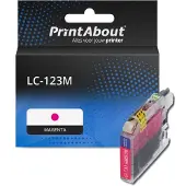 PrintAbout Cartouche compatible pour Brother LC-123M - Magenta