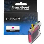 PrintAbout Cartouche compatible pour Brother LC-225XLM - Magenta - Grande capacité