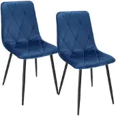Jumi 2 chaises PIADO bleu marine (jeu de pieds + vis)