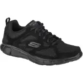 SKECHERS Hommes, Baskets, Égaliseur 52748-BBK - 45, Noir, (45)