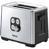 Tefal Equinox TT420D 7 2 tranche(s) Noir, Acier inoxydable