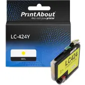 PrintAbout Cartouche compatible BROTHER Jaune LC424Y