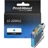 PrintAbout Cartouche compatible pour Brother LC-225XLC - Cyan - Grande capacité