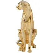 J-Line Léopard debout Polyresin doré Small